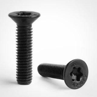 Torx Countersunk Screws feature a hexalobular Torx drive, this is also known as Star drive or 6 lobe drive. The drive style prevents cam-out, even under high pressure torque. These ones are black A2 Stainless Steel.